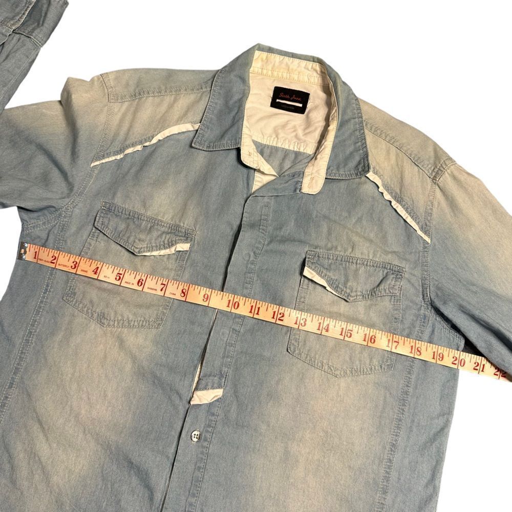 Sixth June bleached out denim chambray shirt - Picture 7 of 12